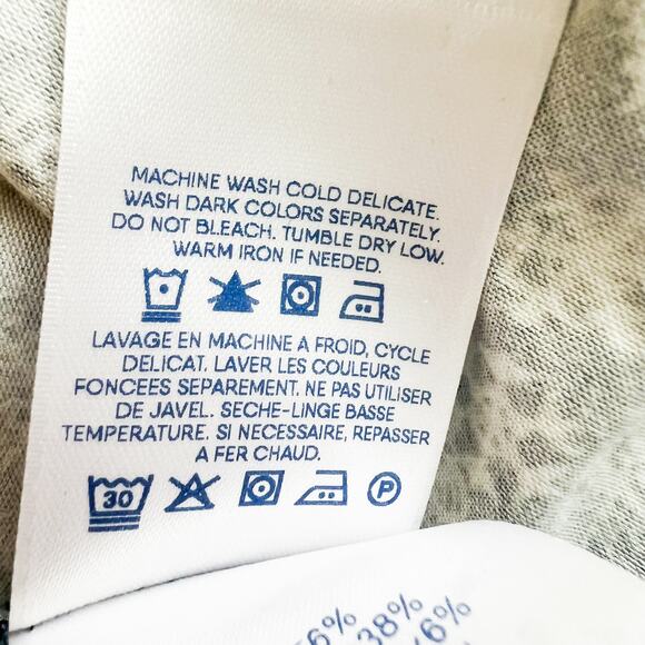 Lands End Turtleneck Womens 3X Snowflake Cotton Stretch Shimmer Winter Relaxed - Picture 6 of 6